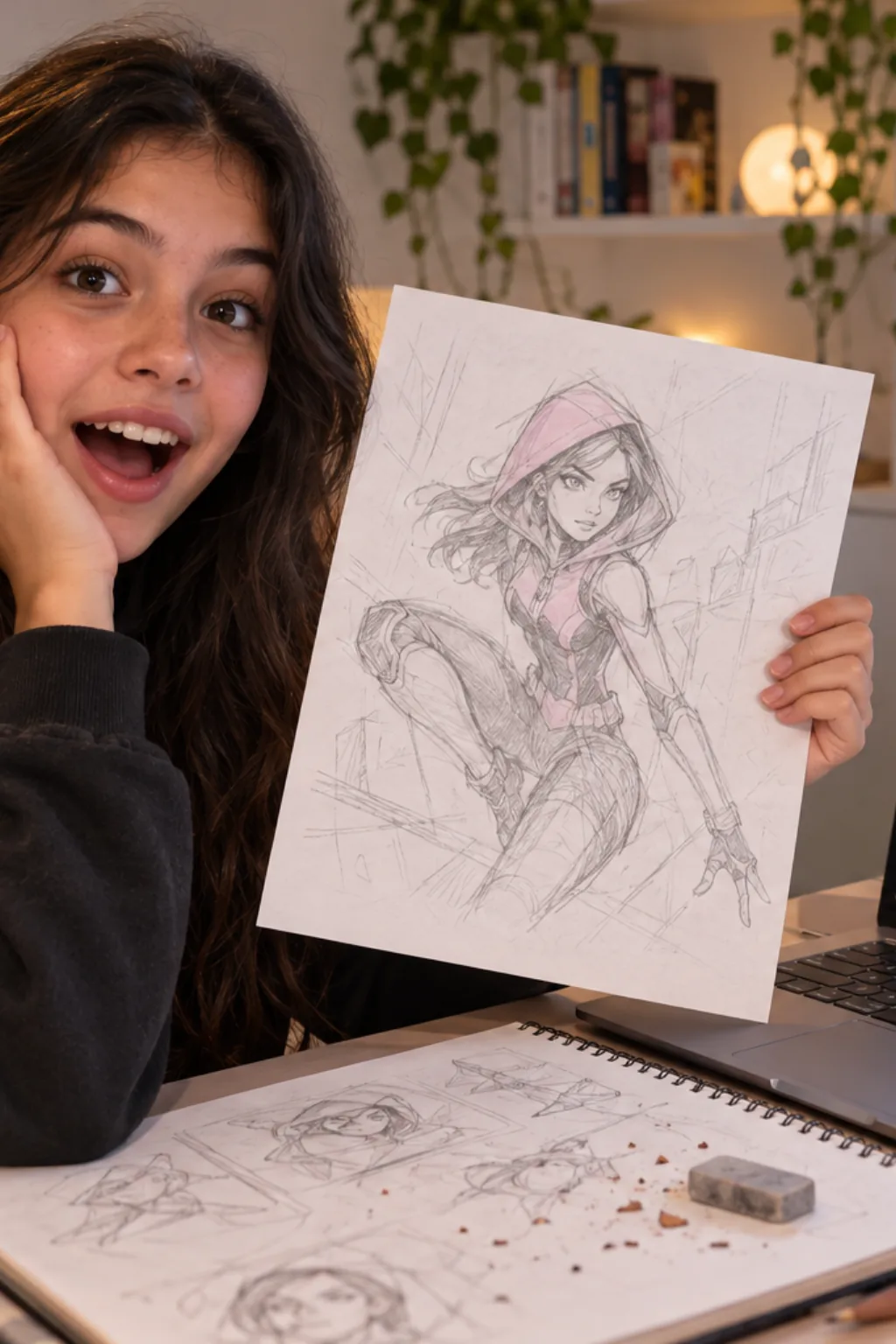desenhos da Gwenpool para colorir — exemplo criado na Desenhos pra Colorir