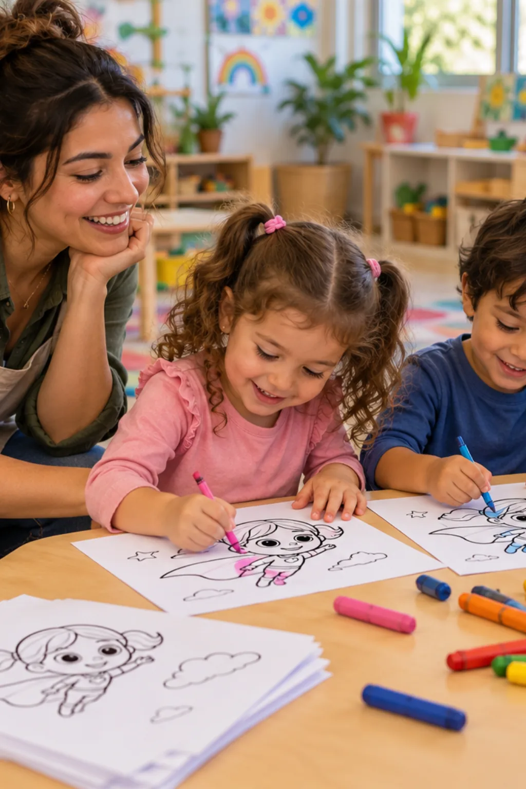 desenhos da Lindinha das Meninas Superpoderosas para colorir — exemplo criado na Desenhos pra Colorir