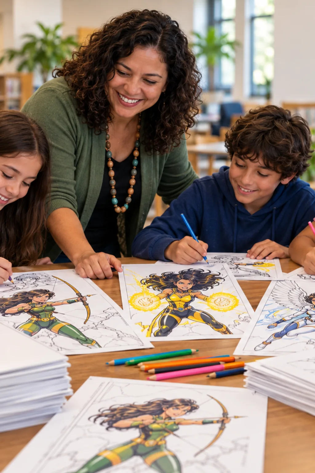 desenhos de super-heroínas da Marvel para colorir — exemplo criado na Desenhos pra Colorir