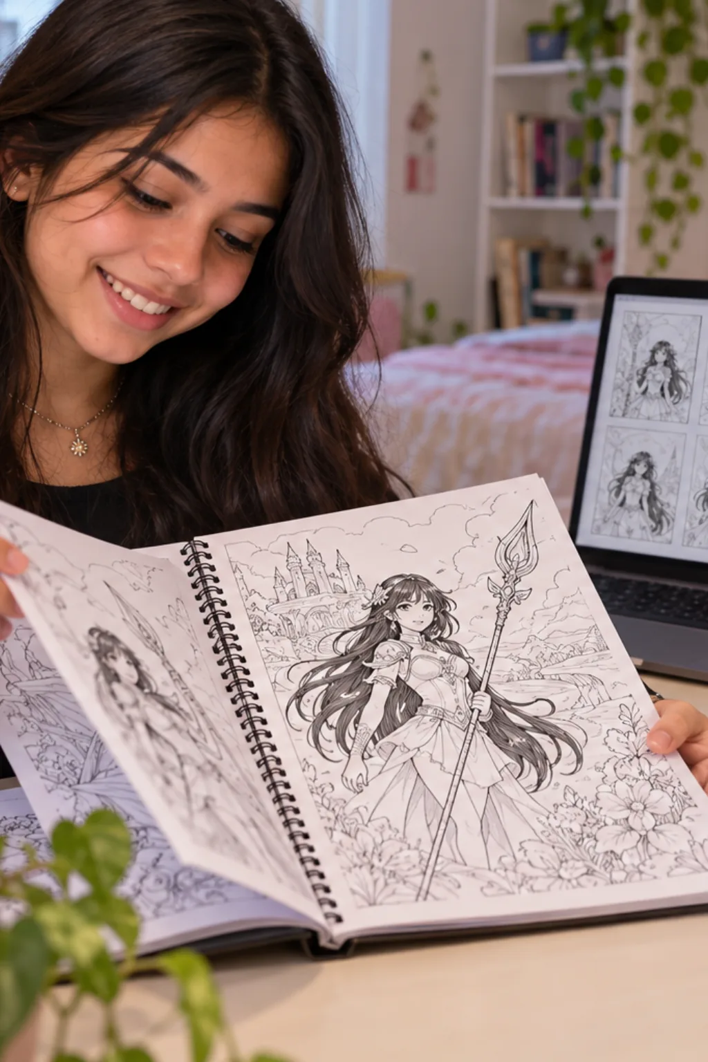 desenhos da Sailor Saturn para colorir — exemplo criado na Desenhos pra Colorir