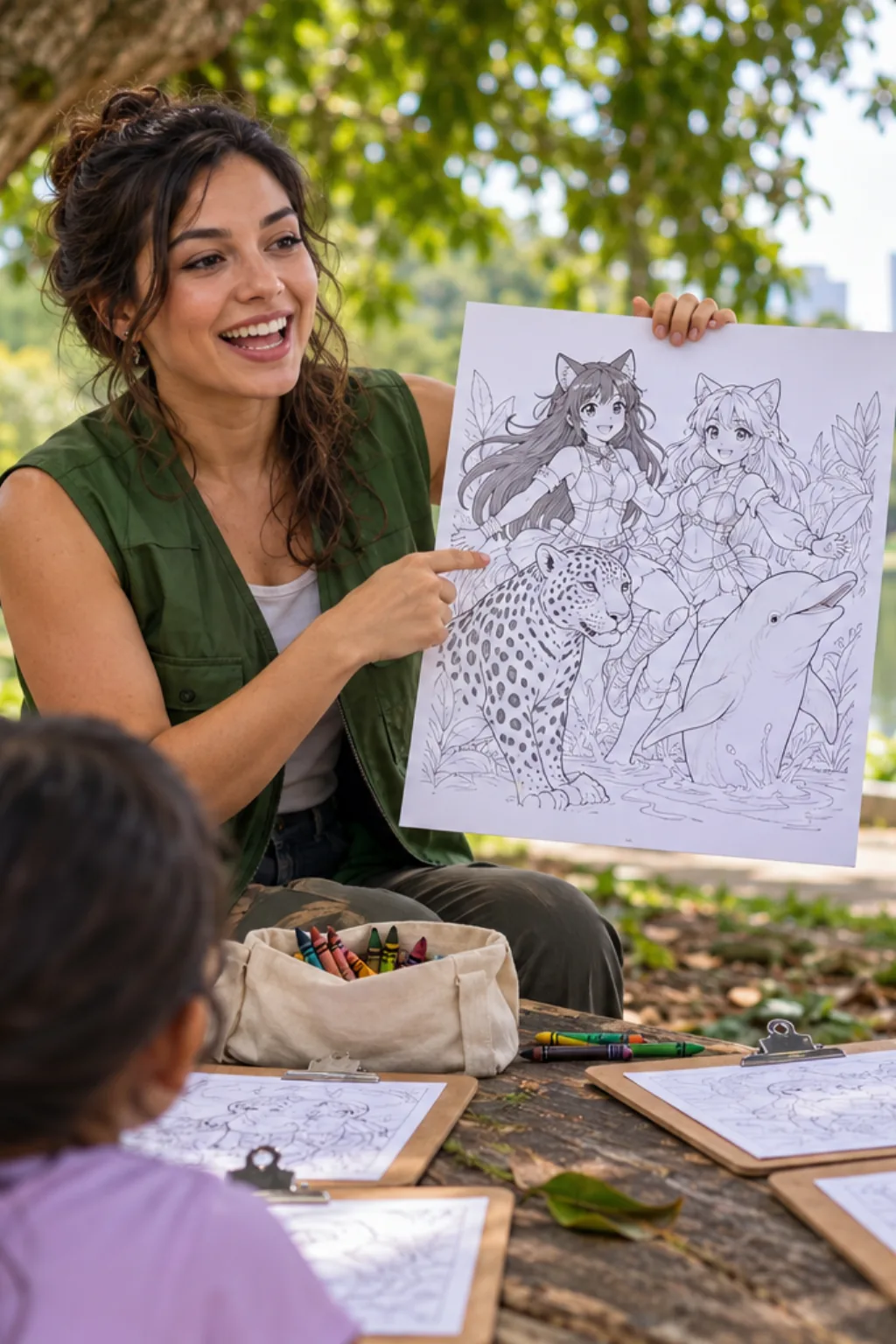 desenhos de Tokyo Mew Mew para colorir — exemplo criado na Desenhos pra Colorir