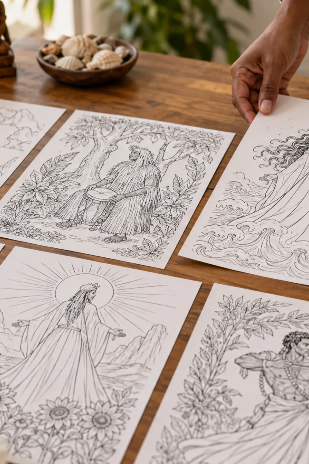 Desenhos de Umbanda para Colorir - Depois