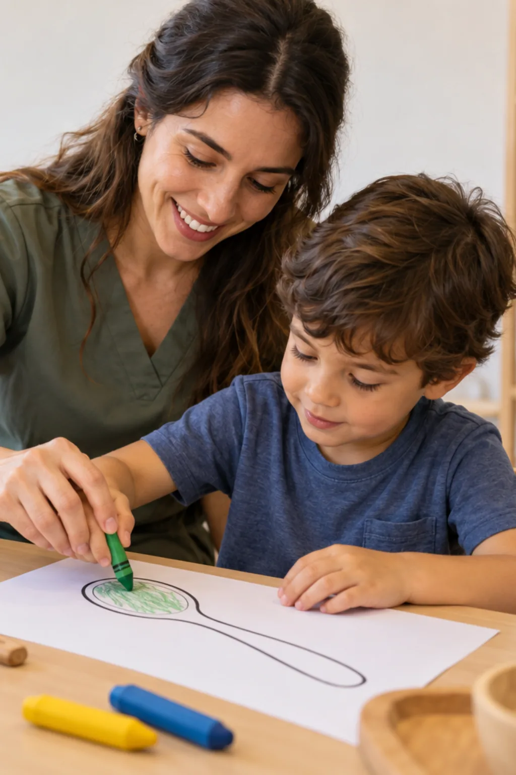 desenhos de colher para colorir — exemplo criado na Desenhos pra Colorir