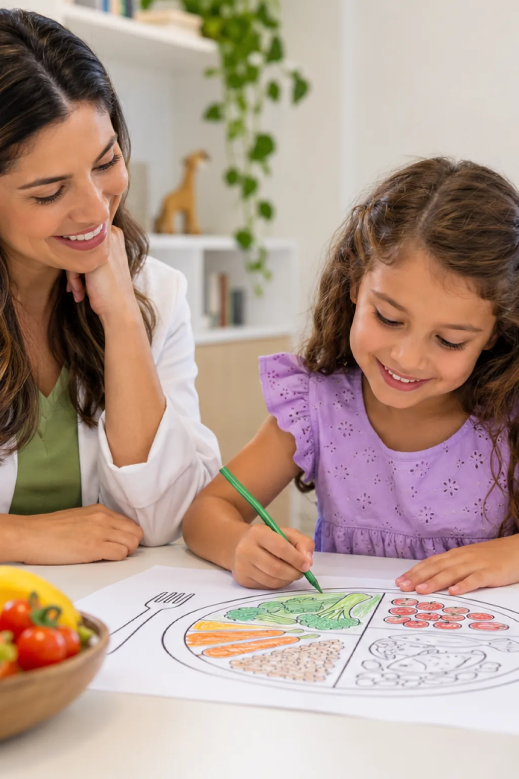 desenhos de pratos para colorir — exemplo criado na Desenhos pra Colorir