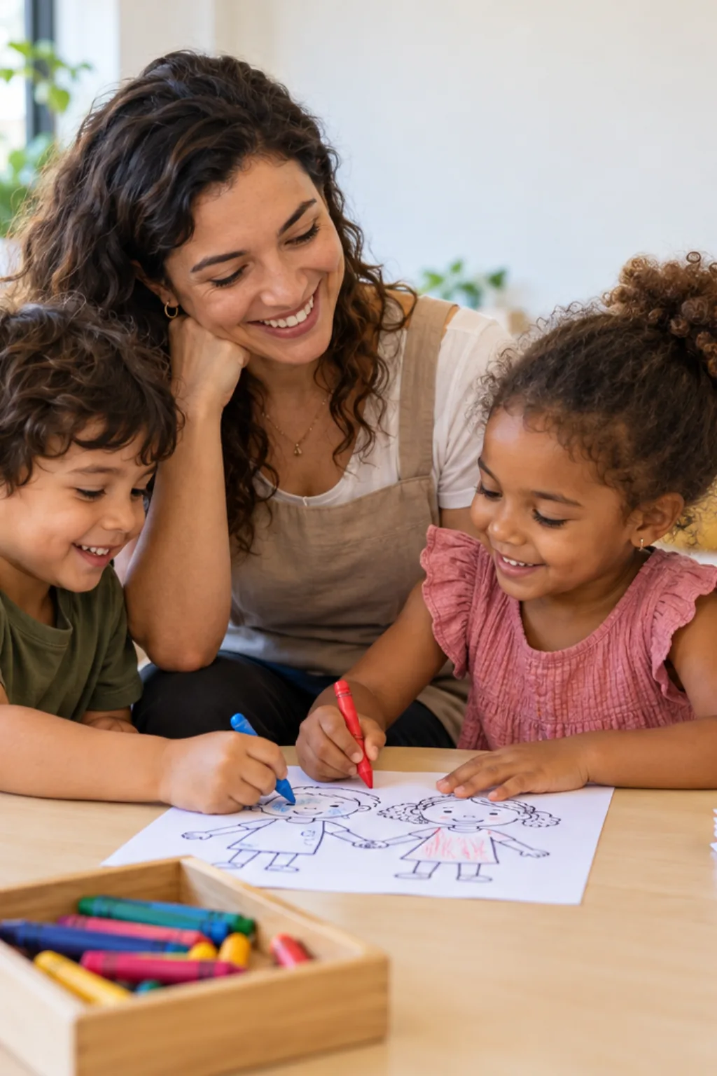 desenhos de amizade para colorir — exemplo criado na Desenhos pra Colorir