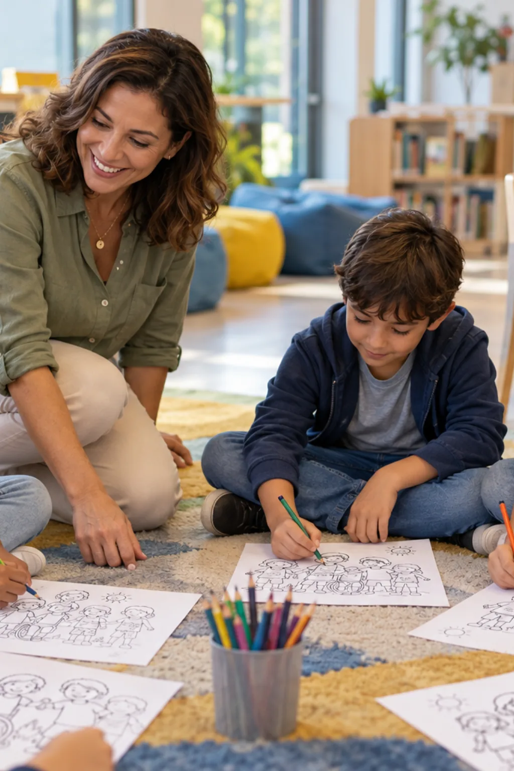 desenhos sobre bullying para colorir — exemplo criado na Desenhos pra Colorir
