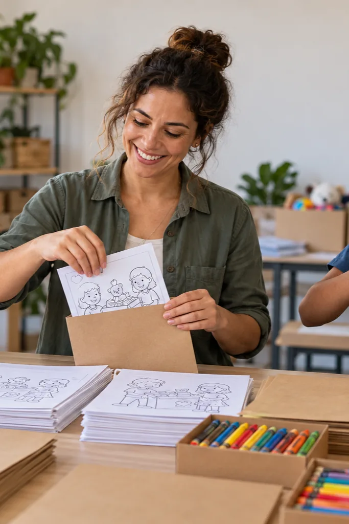 desenhos de caridade para colorir — exemplo criado na Desenhos pra Colorir