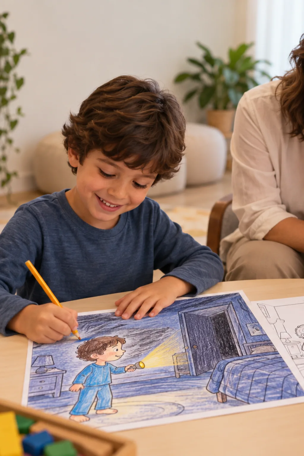 desenhos de coragem para colorir — exemplo criado na Desenhos pra Colorir