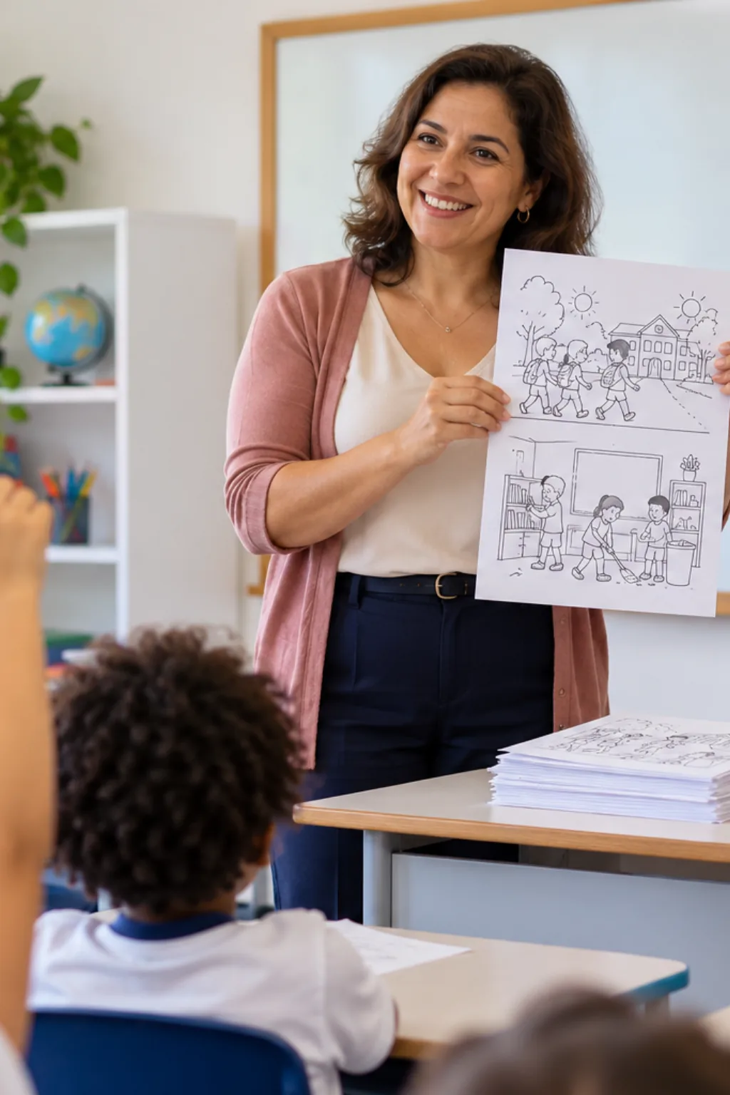desenhos sobre direitos e deveres para colorir — exemplo criado na Desenhos pra Colorir