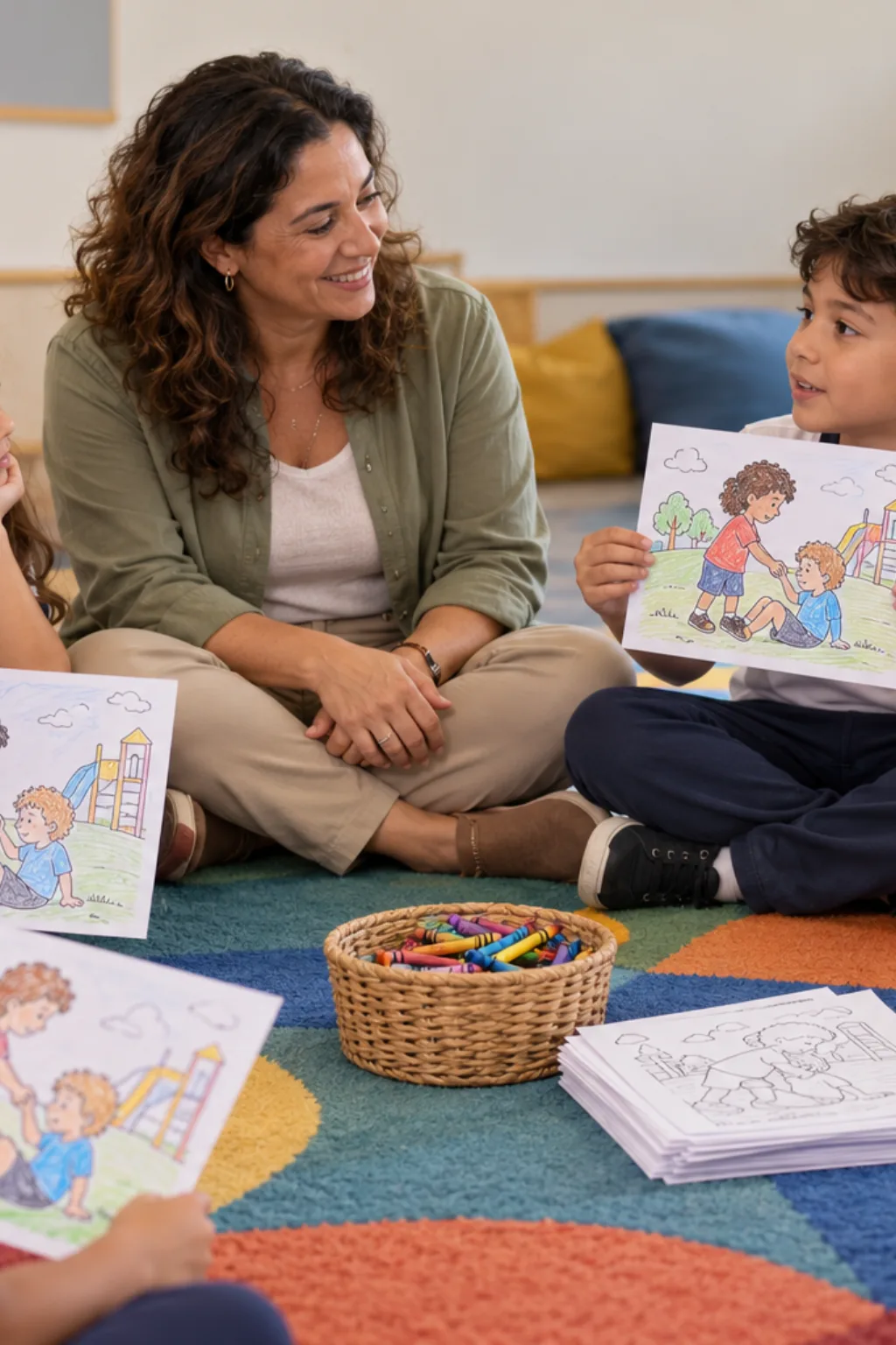 desenhos de empatia para colorir — exemplo criado na Desenhos pra Colorir