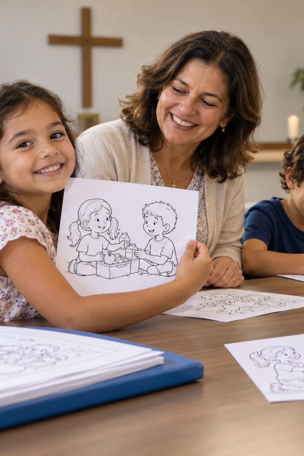 desenhos de generosidade para colorir — exemplo criado na Desenhos pra Colorir
