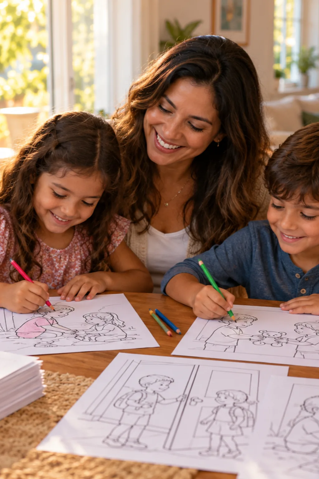desenhos de gentileza para colorir — exemplo criado na Desenhos pra Colorir
