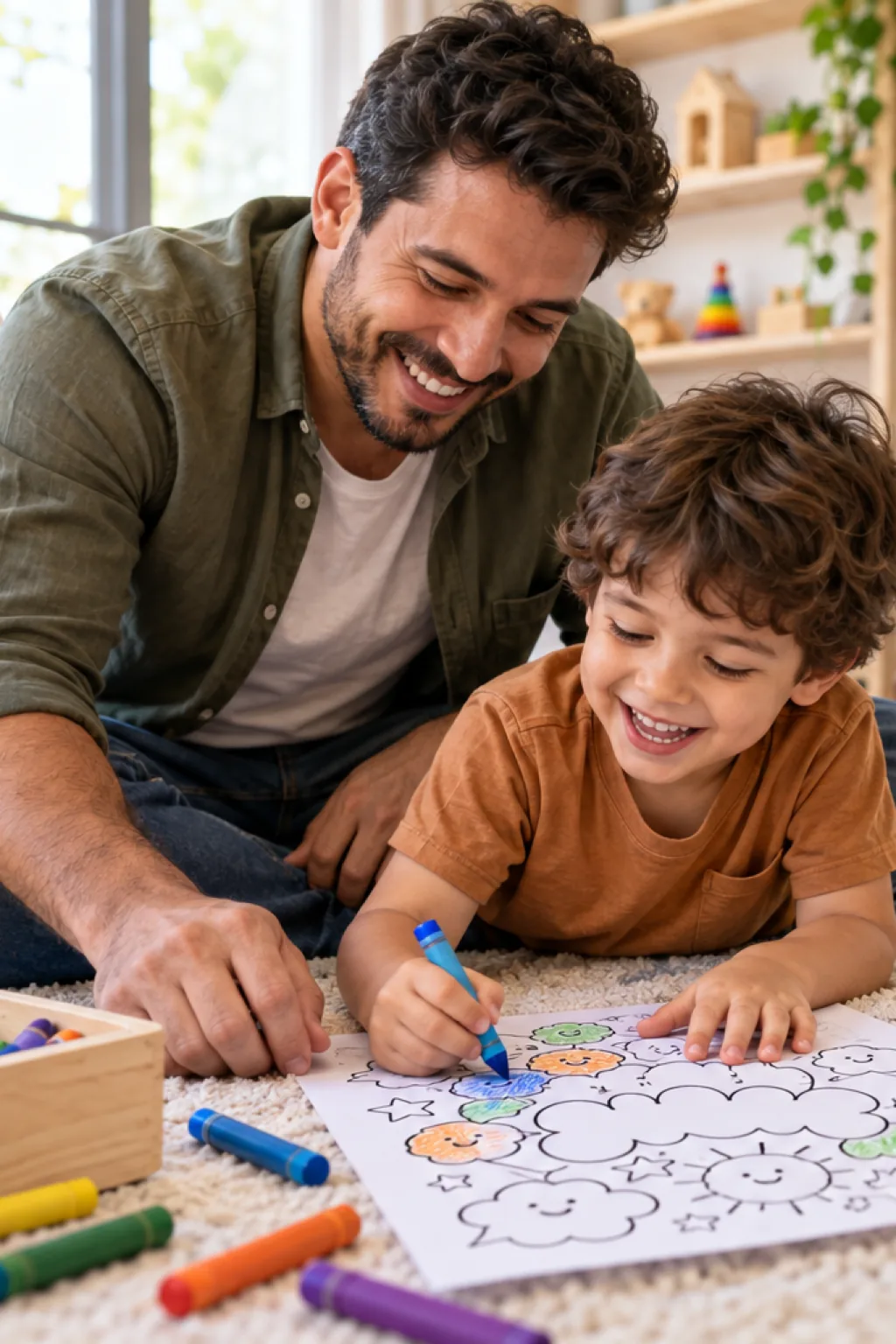 desenhos de palavras mágicas para colorir — exemplo criado na Desenhos pra Colorir