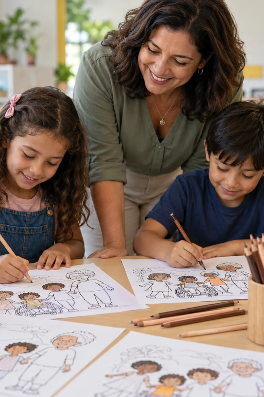 desenhos sobre respeito para colorir — exemplo criado na Desenhos pra Colorir