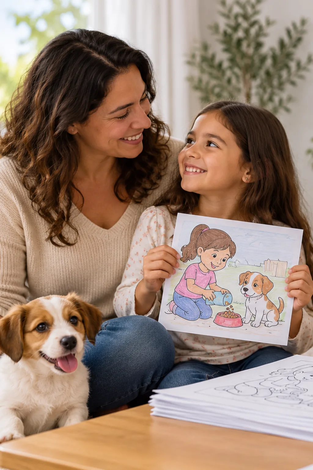 desenhos sobre responsabilidade para colorir — exemplo criado na Desenhos pra Colorir