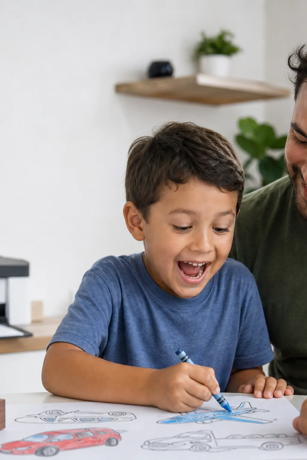 Desenhos de Veículos para Colorir - Antes