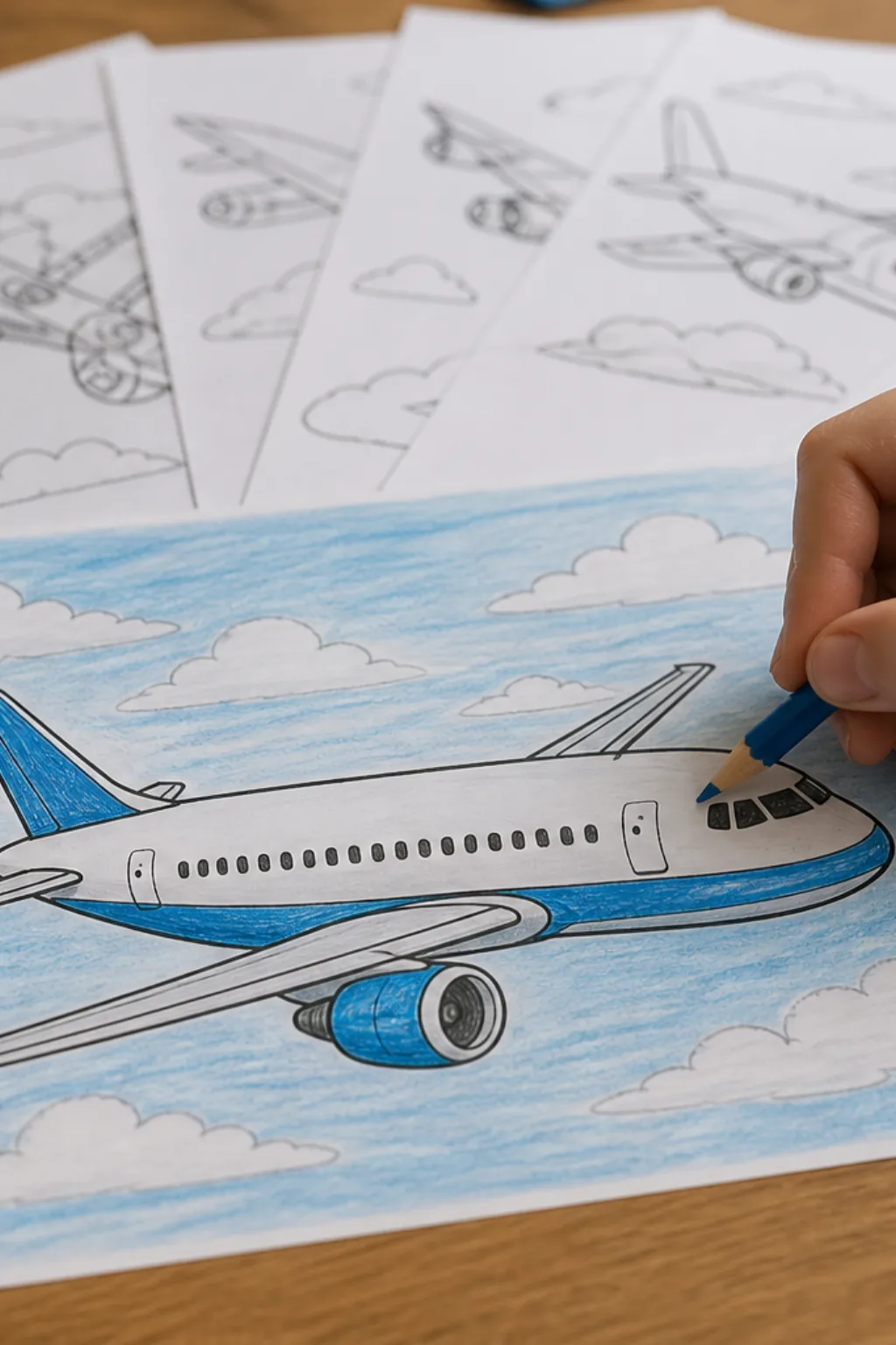 desenhos de avião para colorir - 2