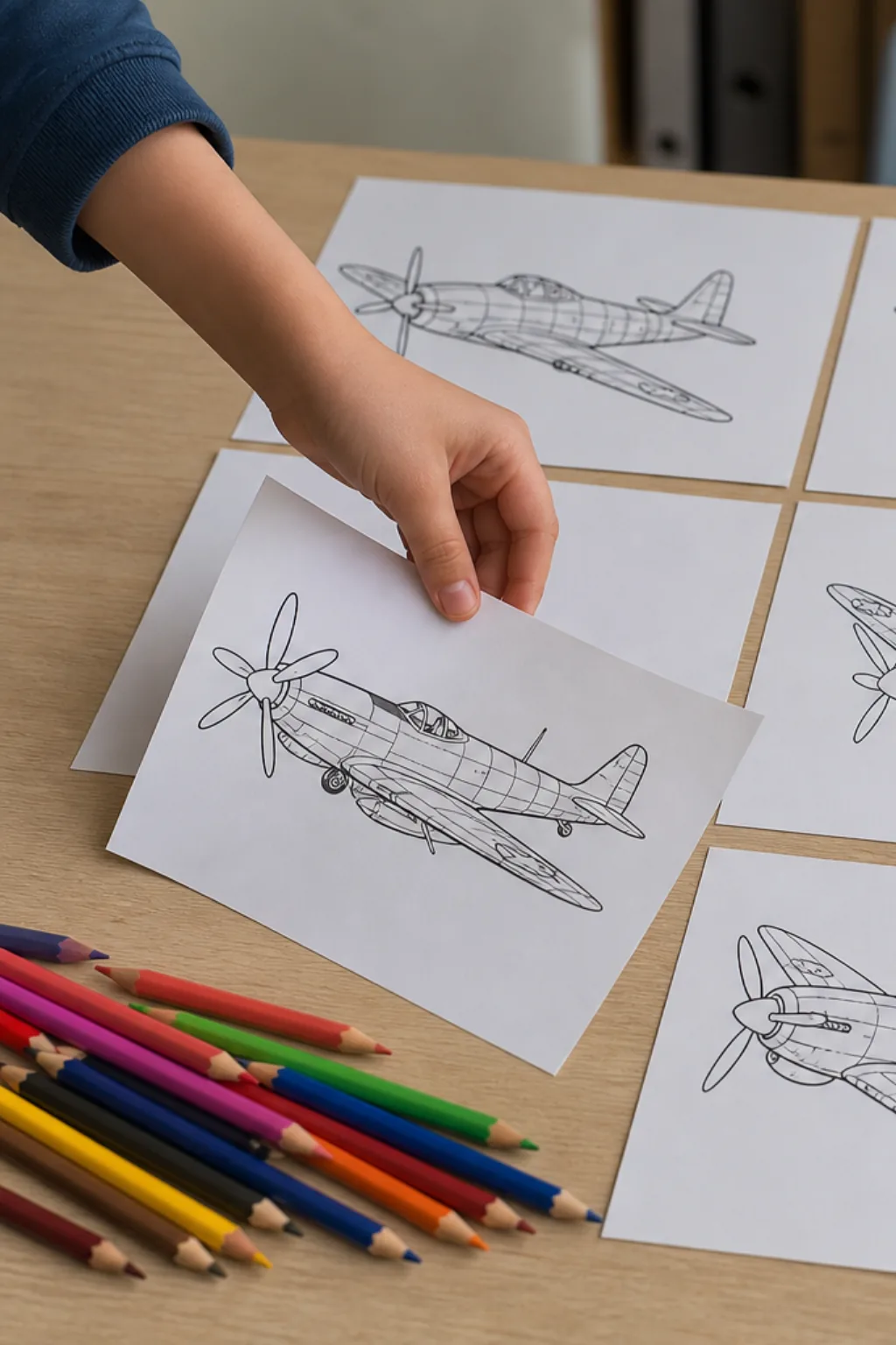 desenhos de avião de guerra para colorir - 2