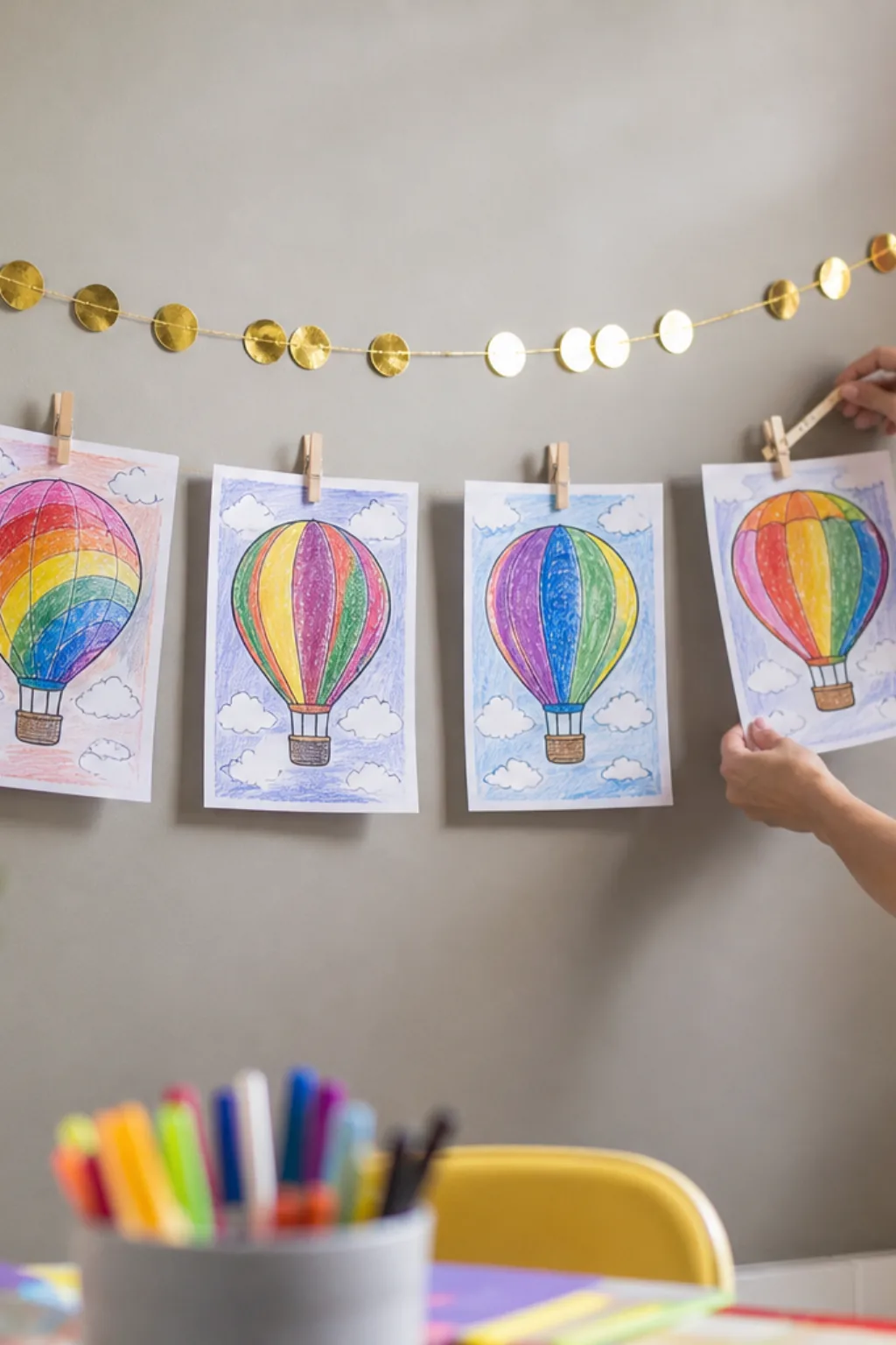 desenhos de balão de ar quente para colorir - 2
