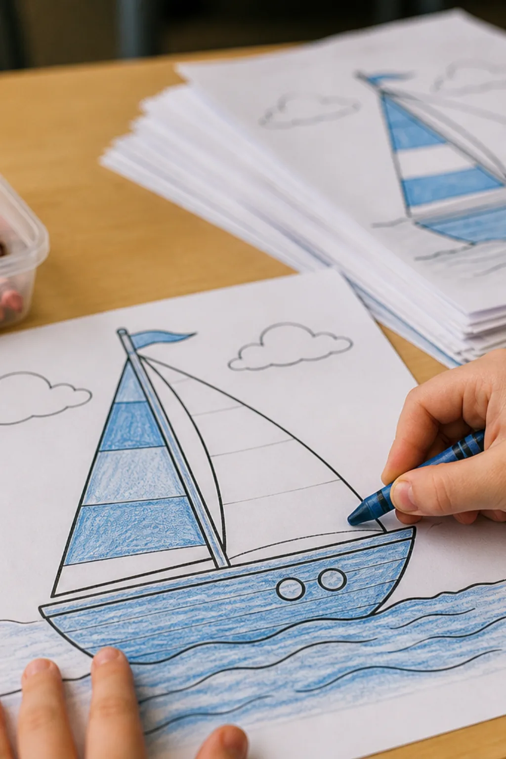 desenhos de barco a vela para colorir - 2