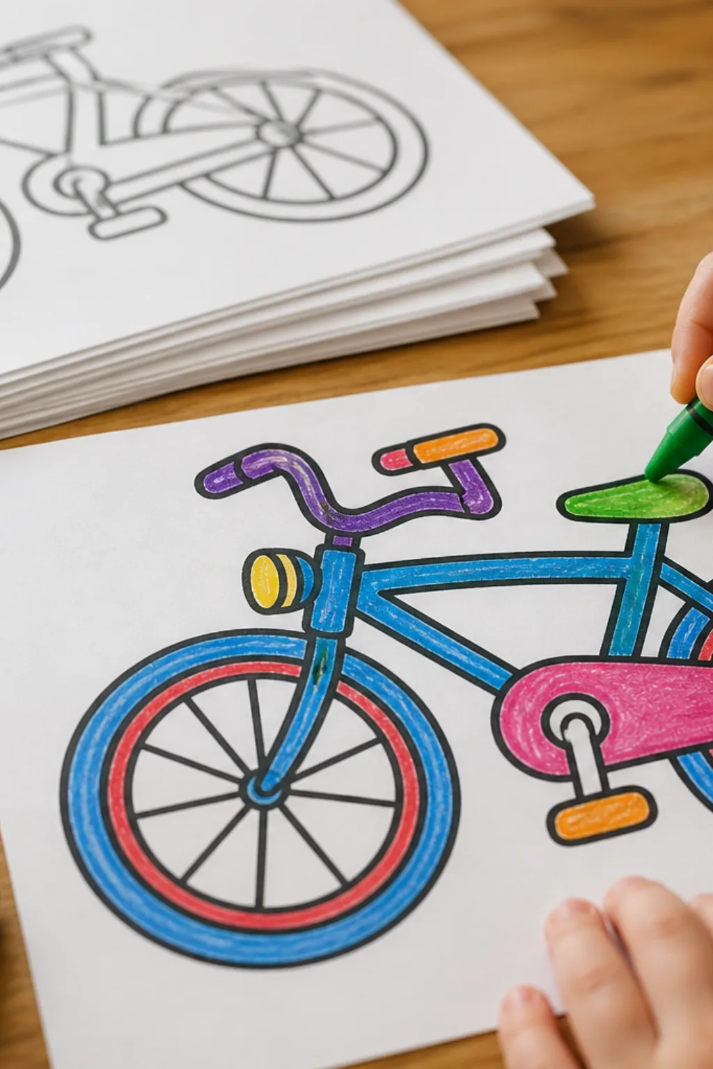 desenhos de bicicleta para colorir - 2