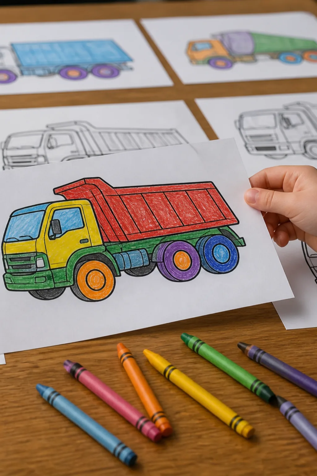 desenhos de caminhão para colorir - 2