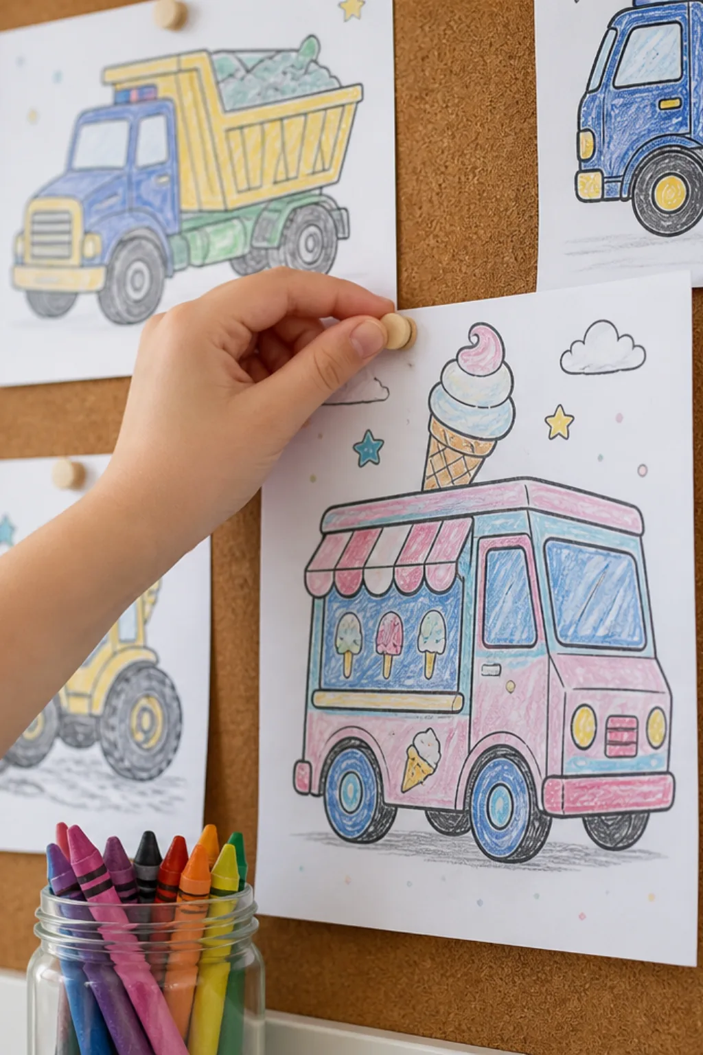 desenhos de caminhão de sorvete para colorir - 2