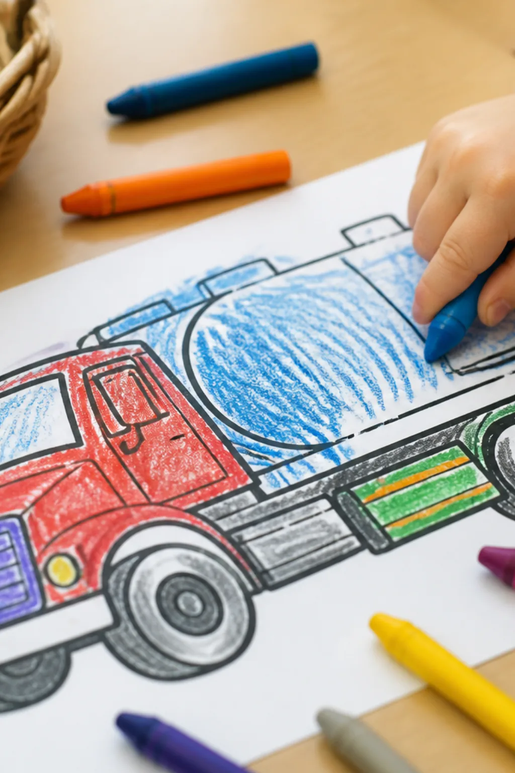desenhos de caminhão-tanque para colorir - 2