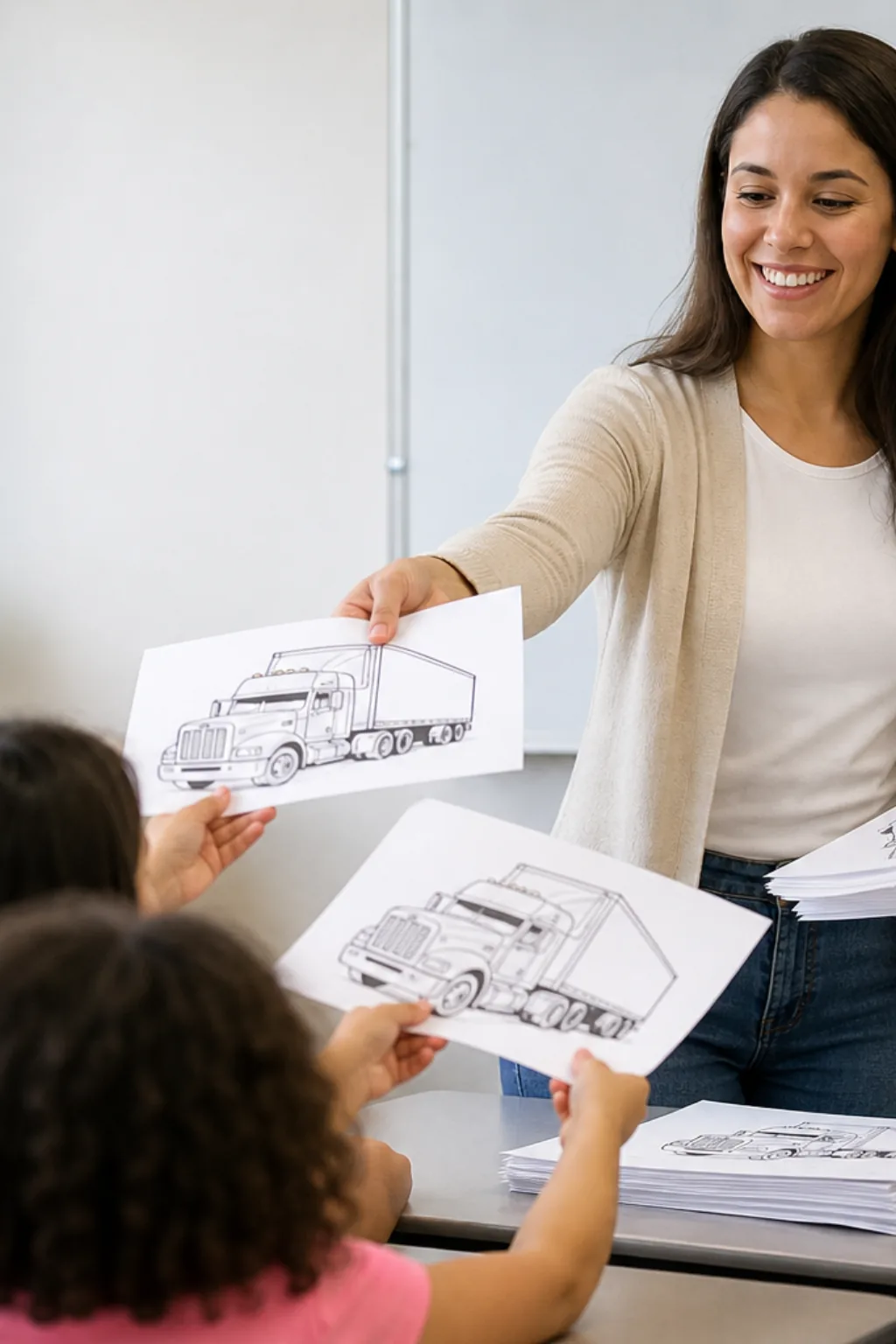 desenhos de caminhões Scania para colorir — exemplo criado na Desenhos pra Colorir