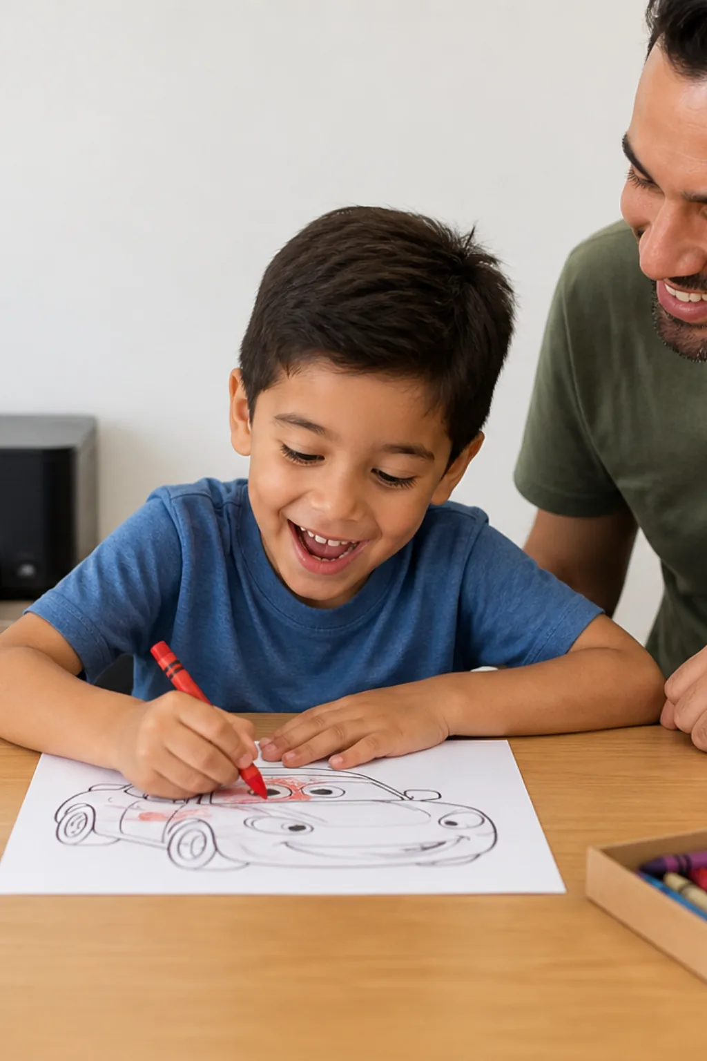 desenhos de carro para colorir — exemplo criado na Desenhos pra Colorir