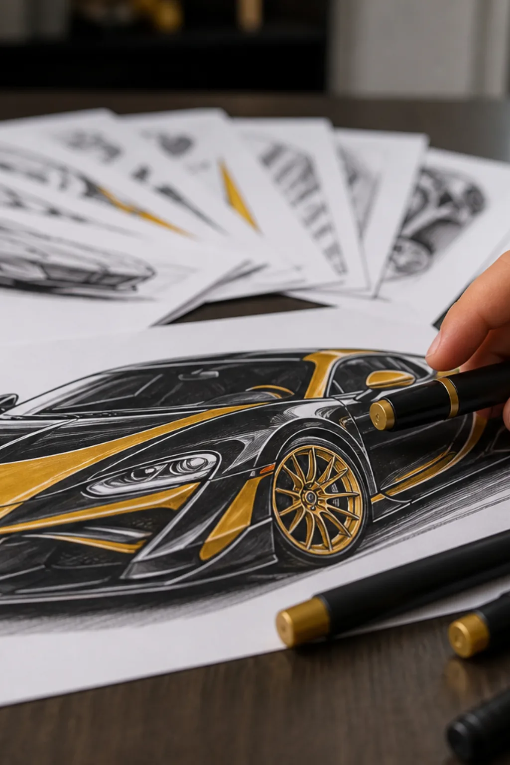 desenhos de carro de luxo para colorir - 2