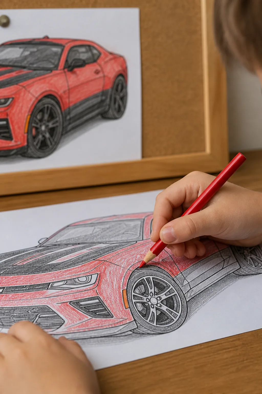 desenhos de carros Camaro para colorir - 2