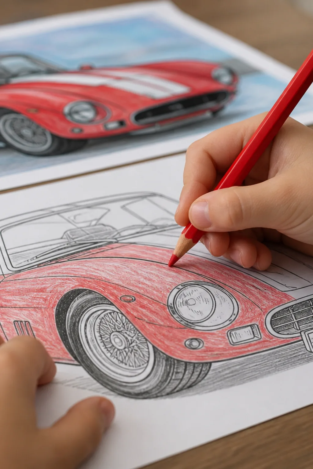 desenhos de carros Corvette para colorir - 2