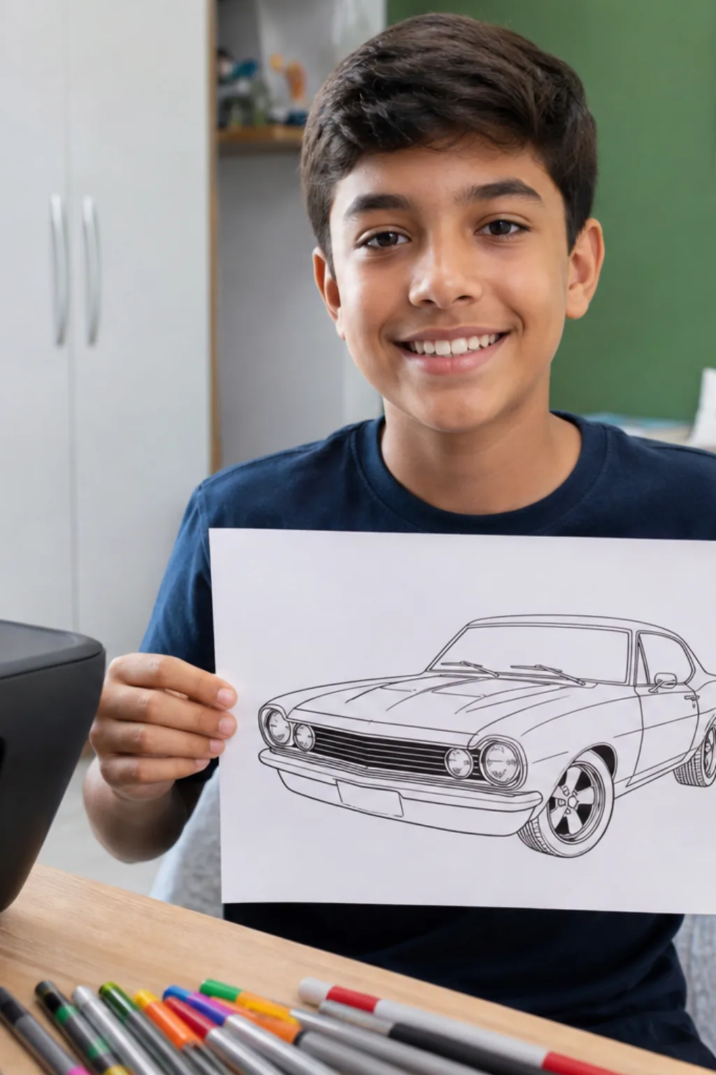 desenhos de carros Mustang para colorir - 1
