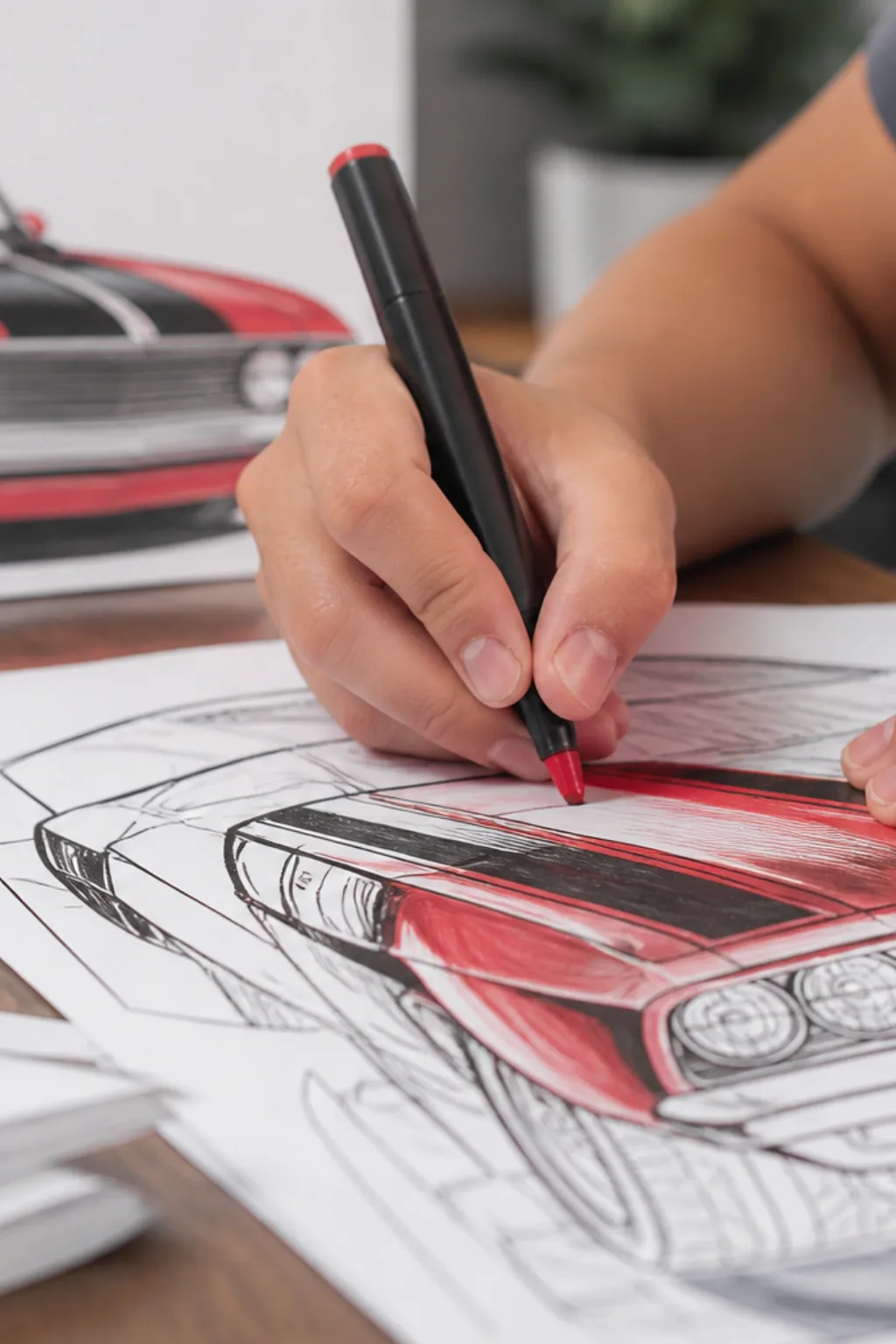 desenhos de carros Mustang para colorir - 2