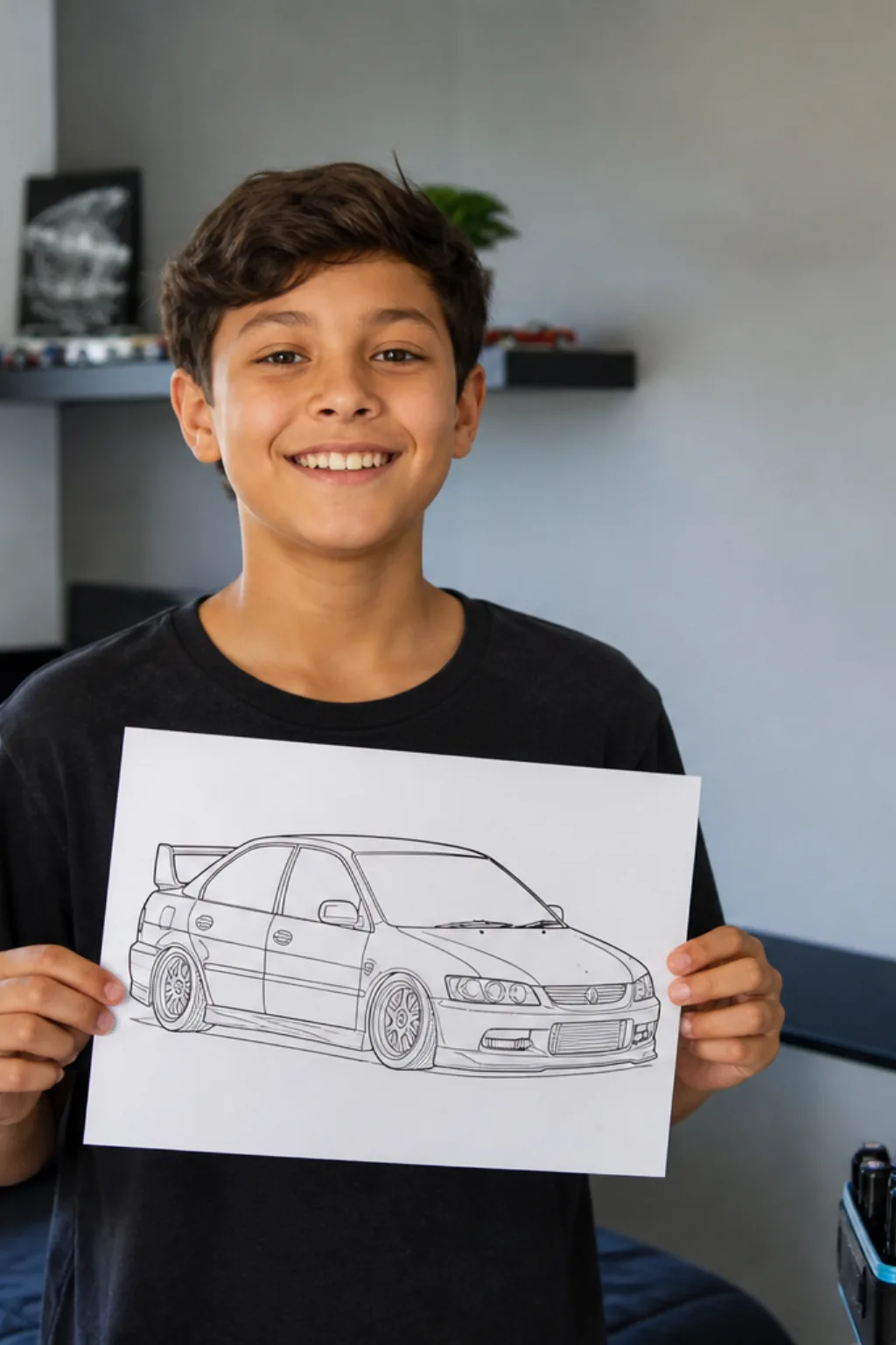 desenhos de carros rebaixados para colorir - 1