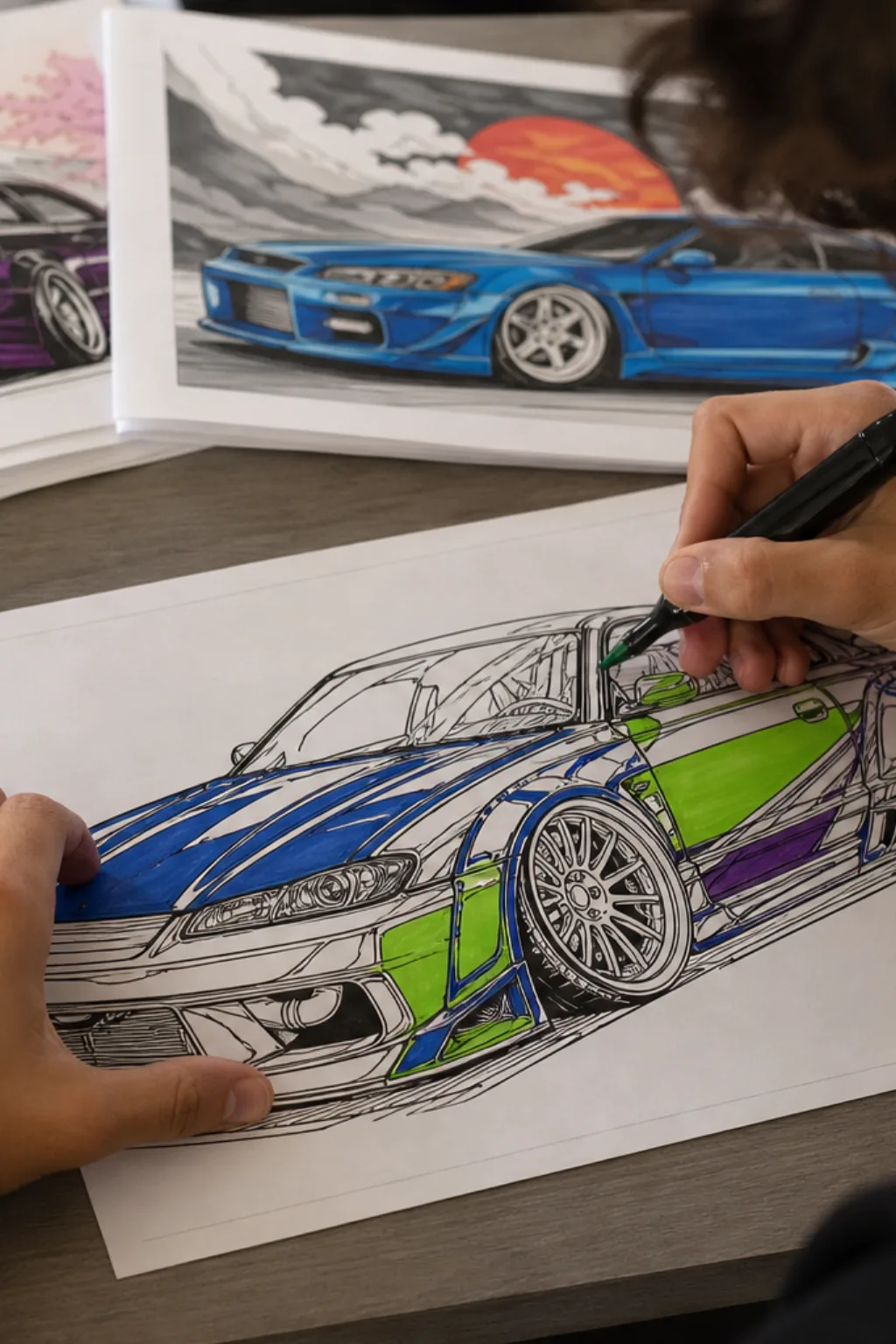 desenhos de carros rebaixados para colorir - 2