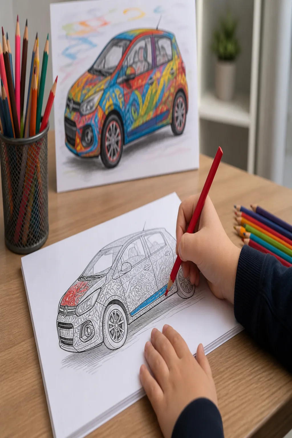 desenhos do Chevrolet Celta para colorir - 2