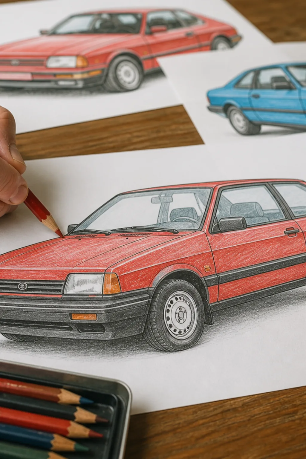 desenhos do Chevrolet Chevette para colorir - 2