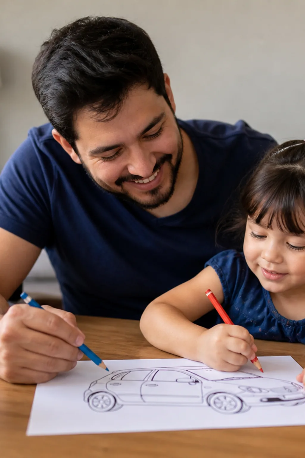 desenhos do Chevrolet Corsa para colorir — exemplo criado na Desenhos pra Colorir