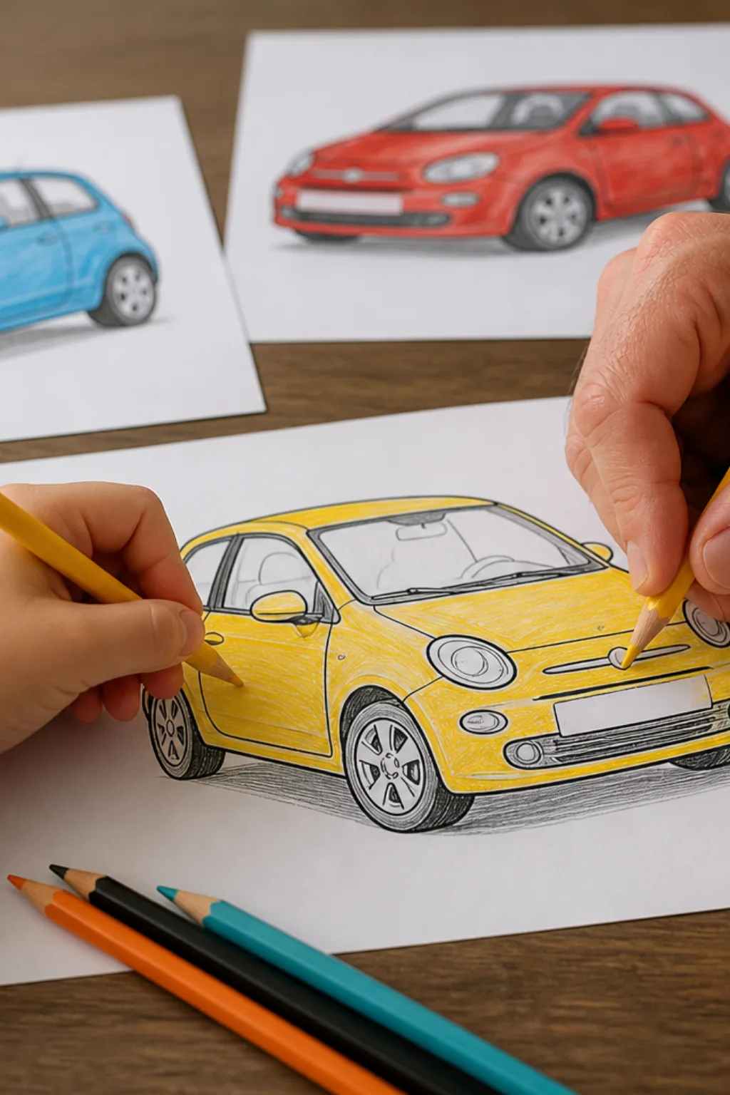 desenhos do Chevrolet Corsa para colorir - 2