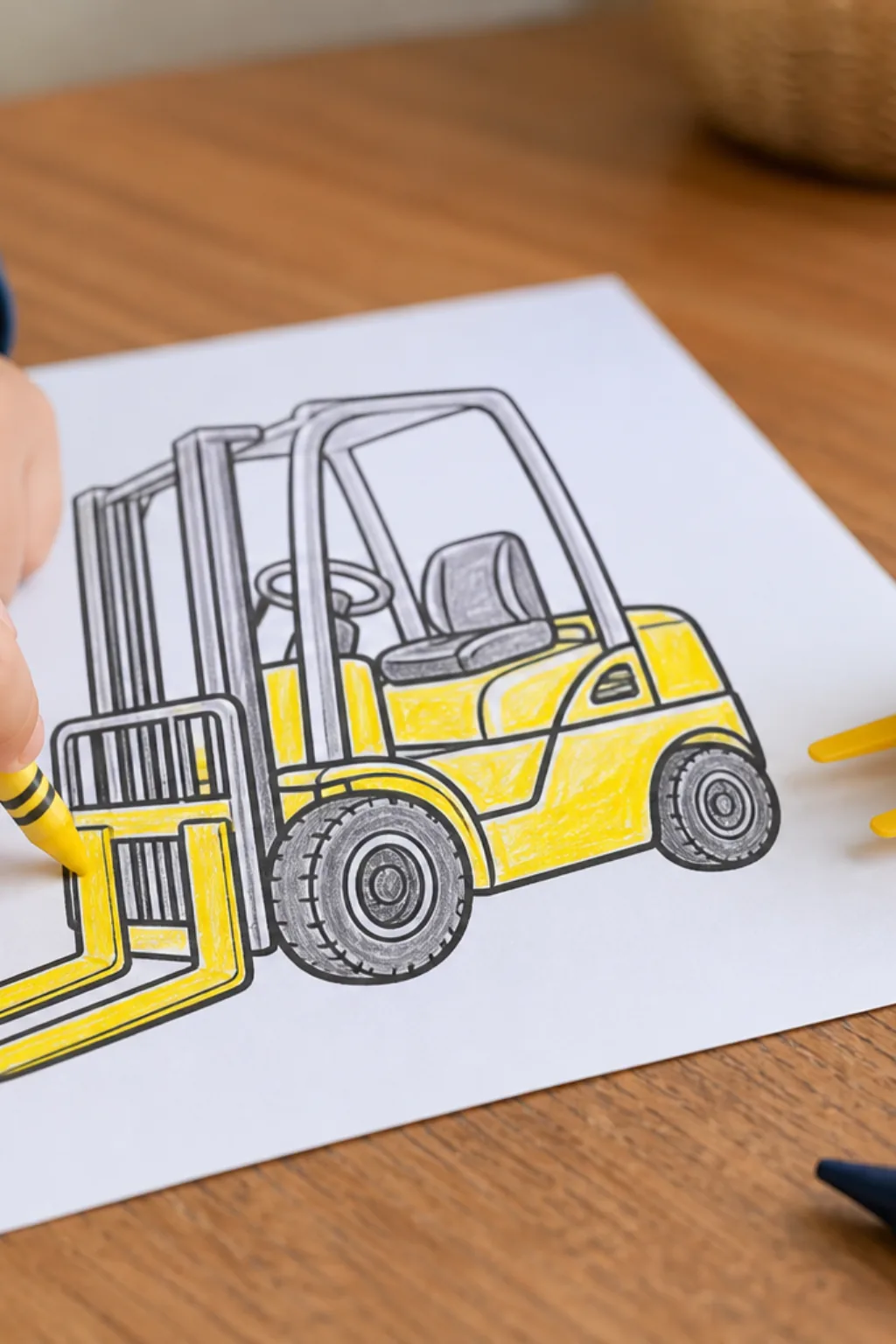 desenhos de empilhadeira para colorir - 2