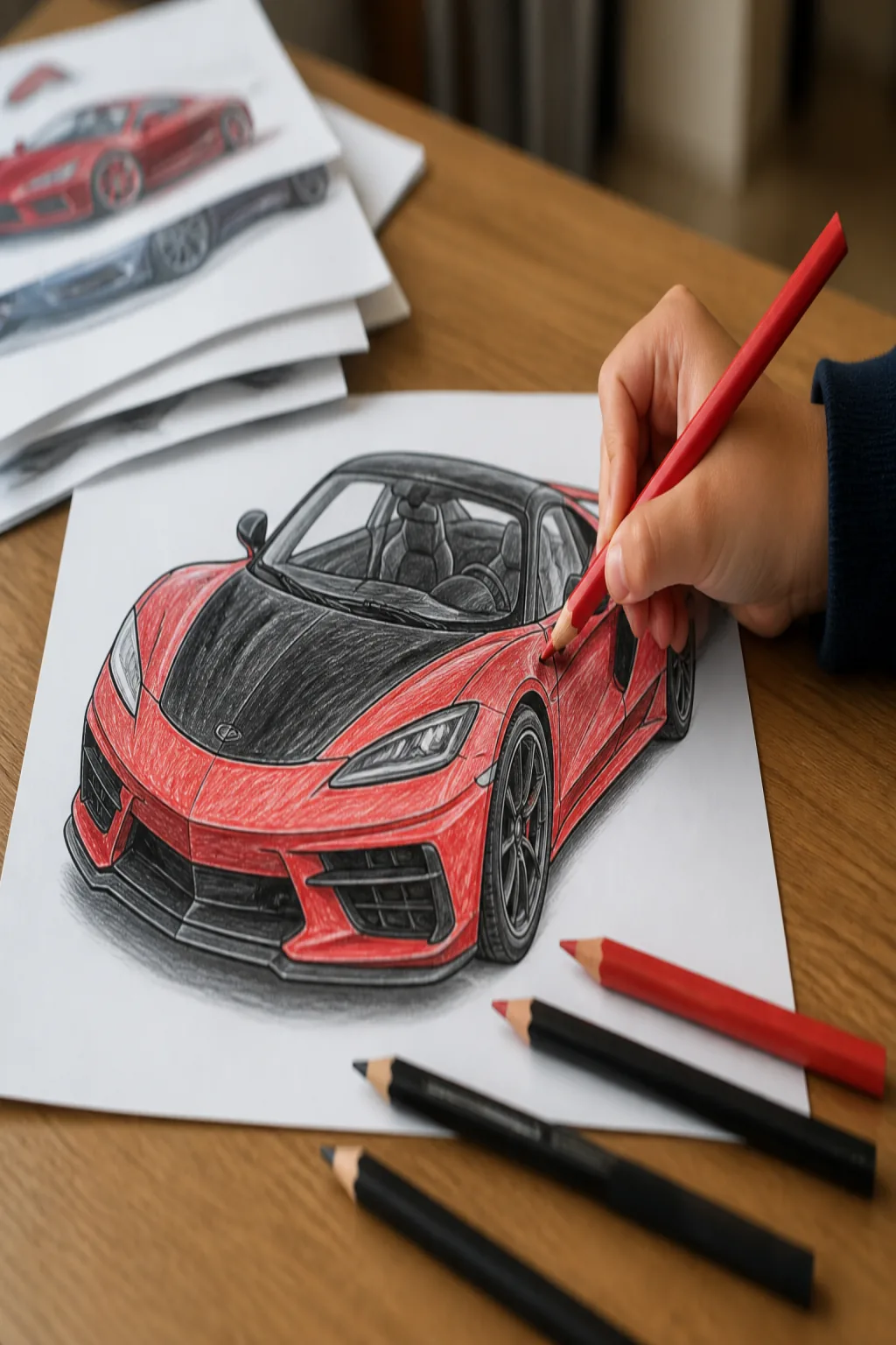 desenhos de ferrari para colorir - 2