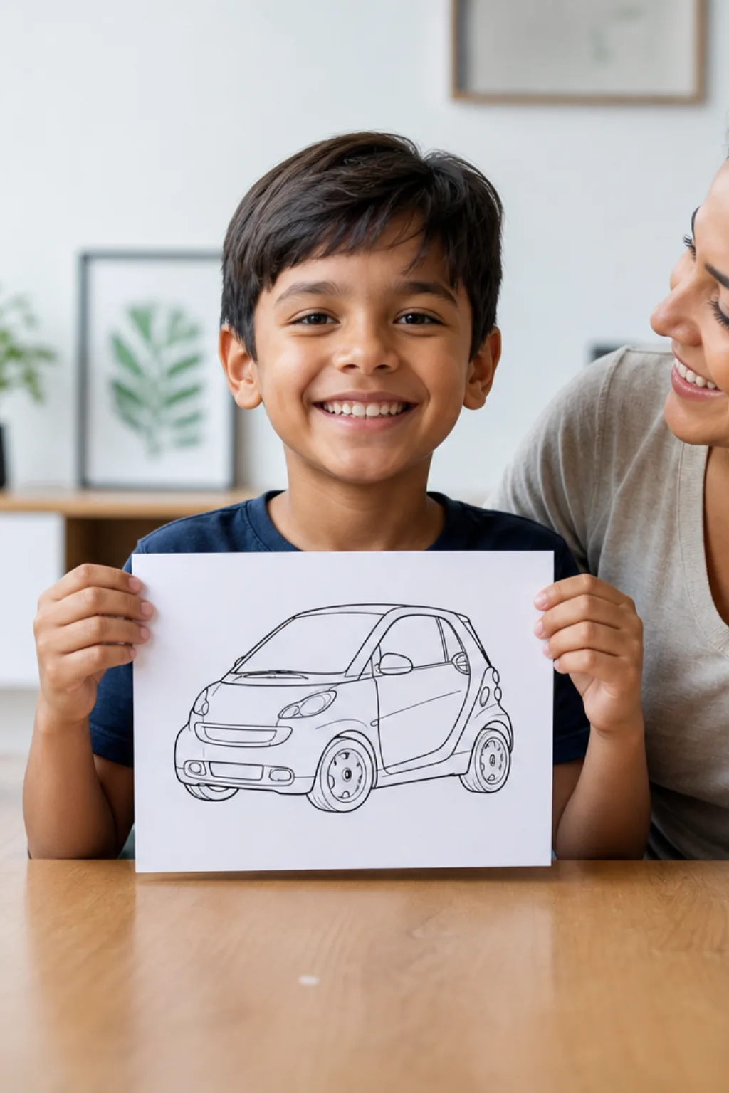 desenhos do Fiat Mobi para colorir — exemplo criado na Desenhos pra Colorir