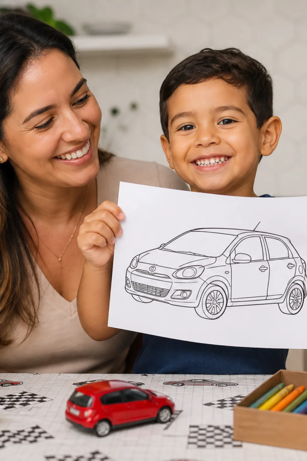 desenhos do Fiat Palio para colorir — exemplo criado na Desenhos pra Colorir