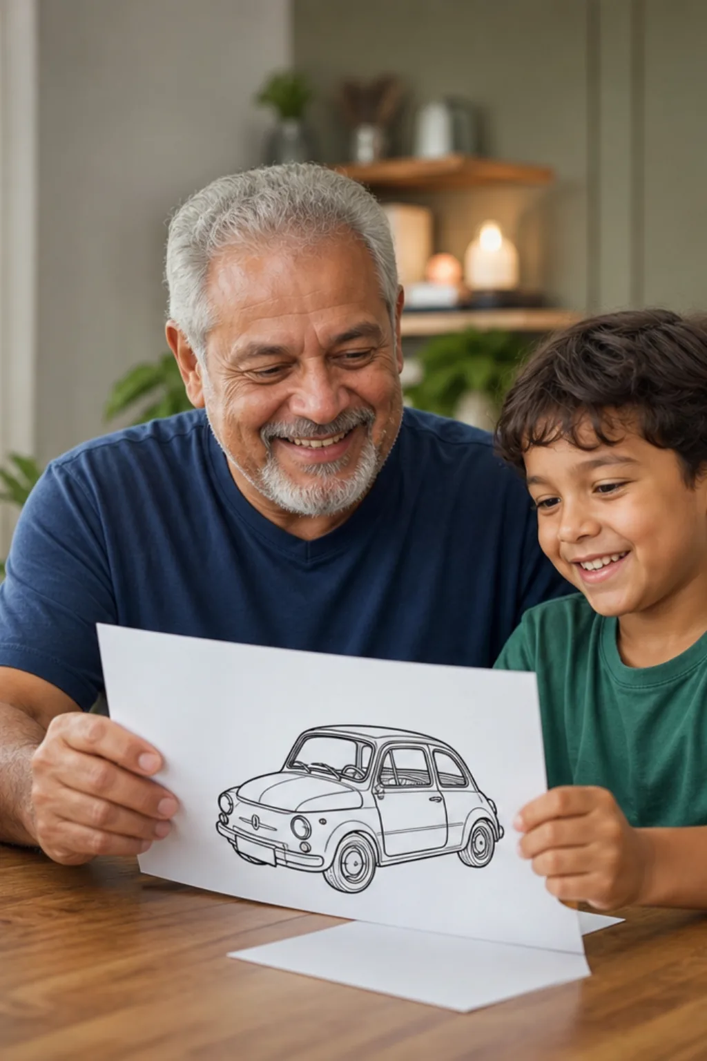 desenhos do Fiat Uno para colorir — exemplo criado na Desenhos pra Colorir