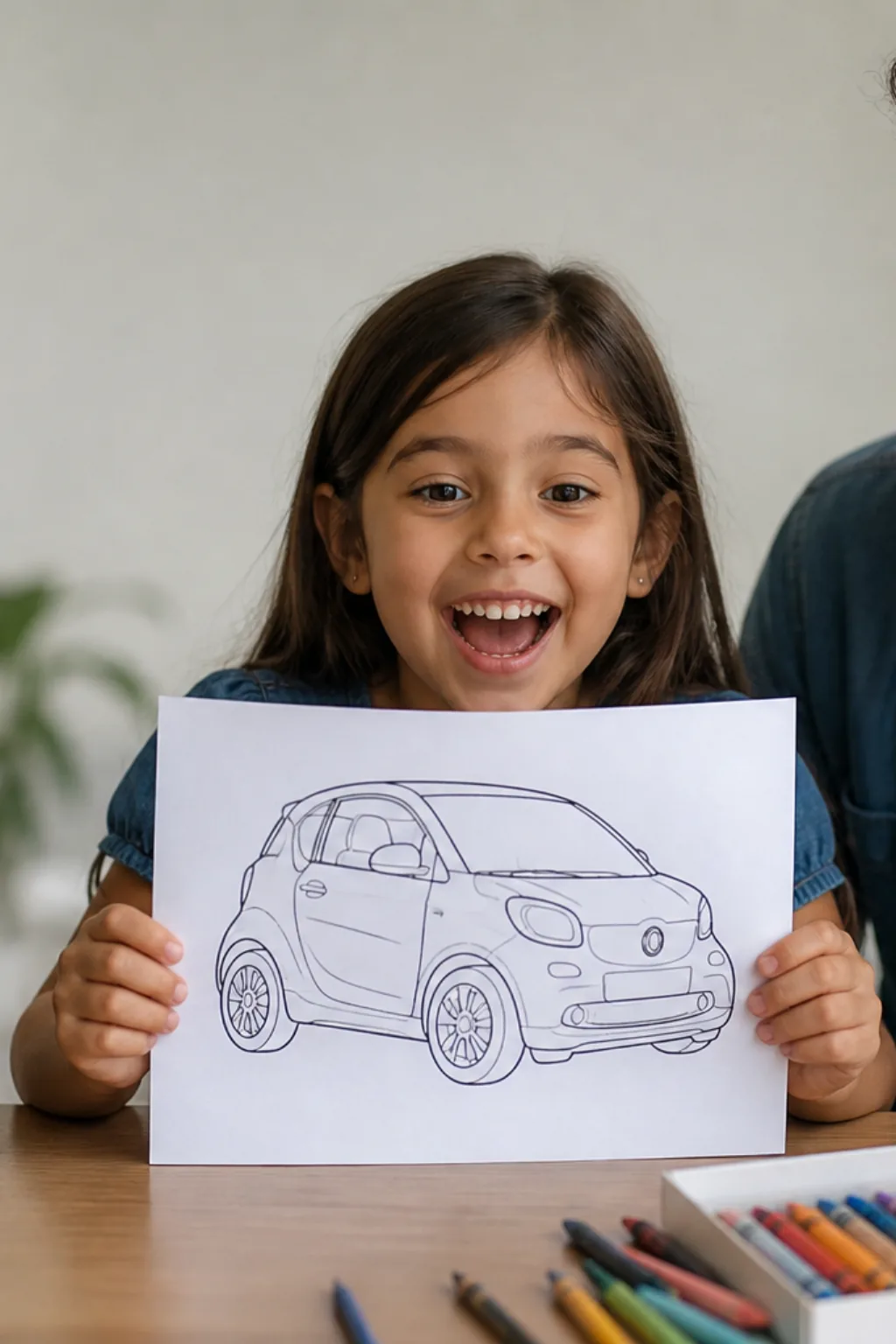 desenhos do Ford Fiesta para colorir — exemplo criado na Desenhos pra Colorir