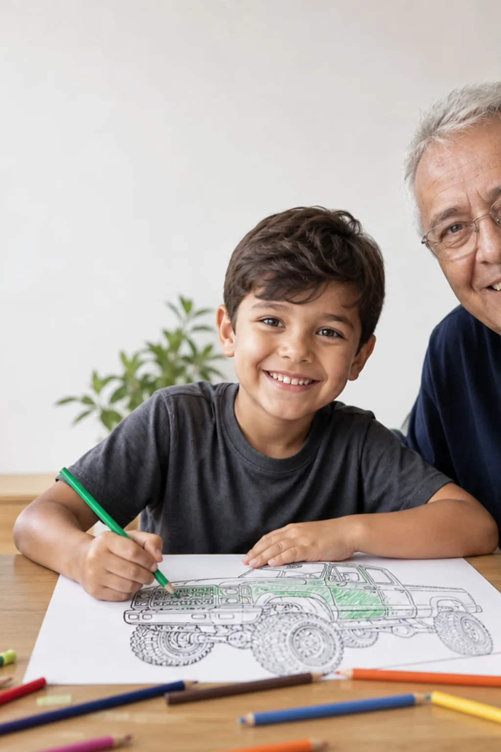 desenhos do Ford Ranger para colorir — exemplo criado na Desenhos pra Colorir