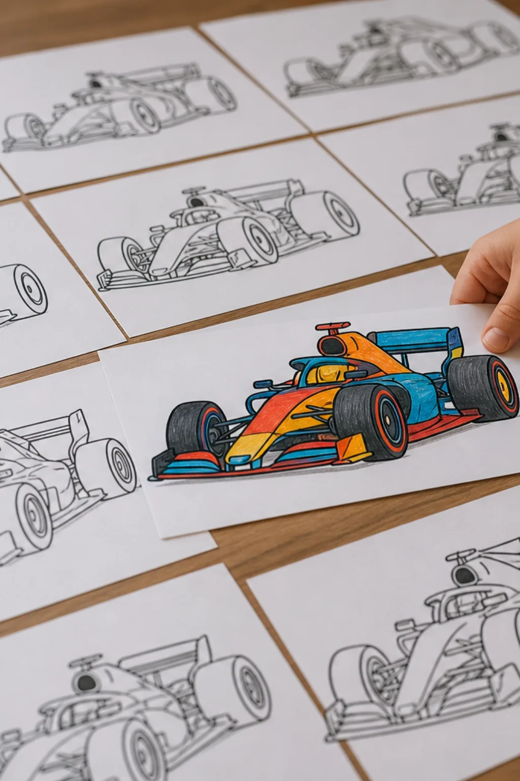 desenhos de carros de fórmula 1 para colorir - 2