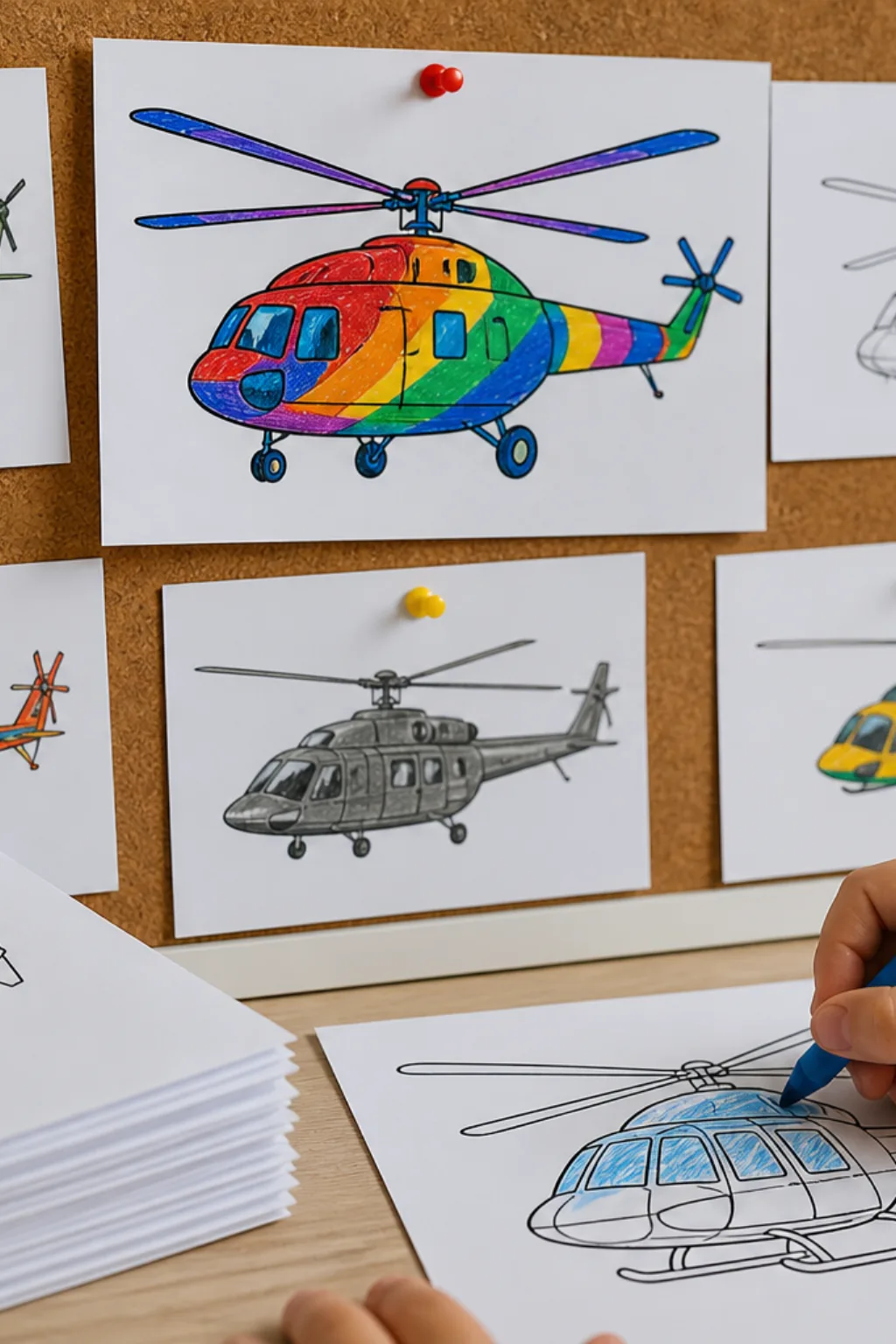 desenhos de helicóptero para colorir - 2